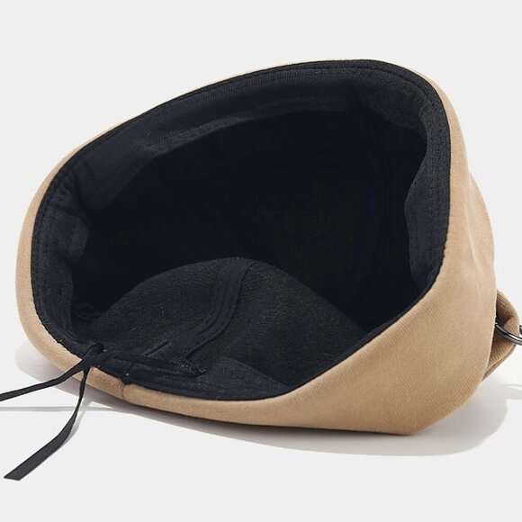 Unisex Brick RedBear Ear Skull Cap Brimless Cap Adjustable Docker Cap Docker Cap main image 6